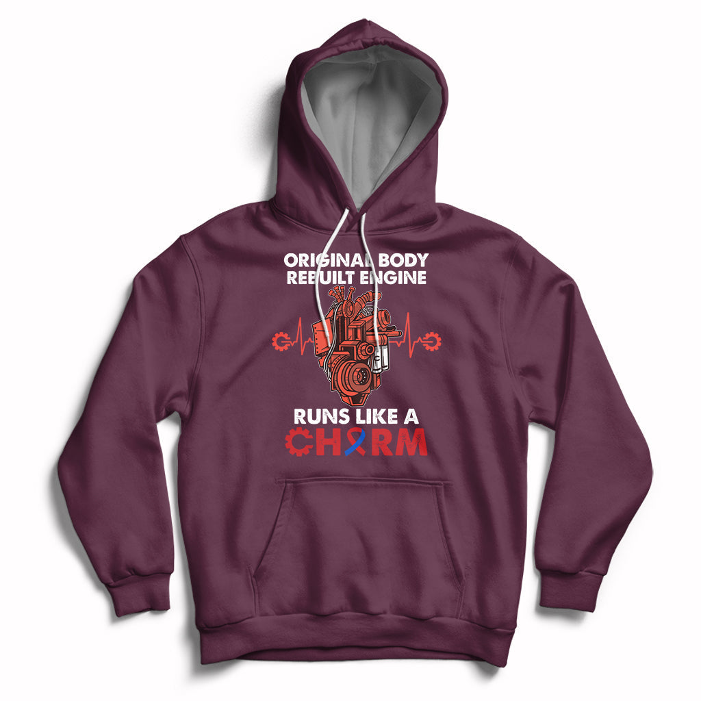 Original Body Rebuilt Engine Runs Like A Charm Heart Surgery Hoodie - Wonder Print Shop