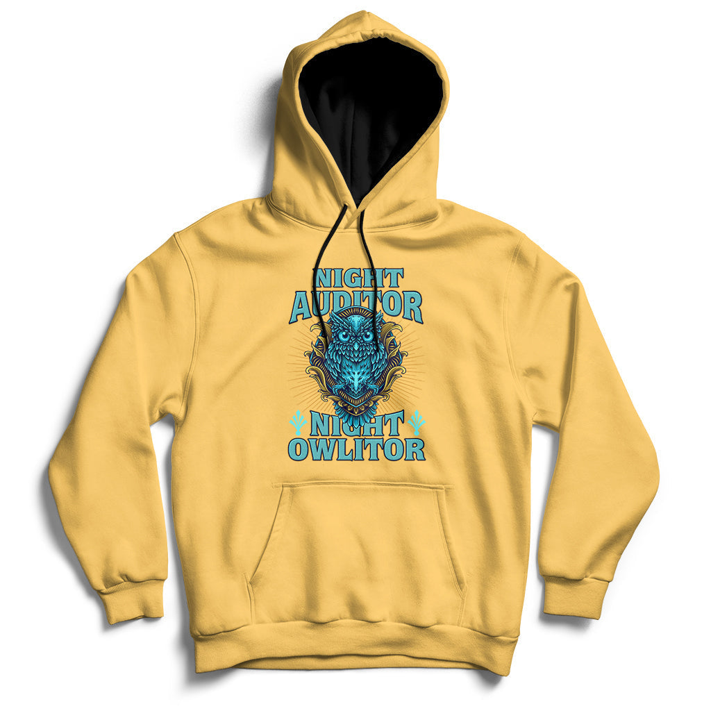 Night Audito Night Owlitor Hoodie - Wonder Print Shop