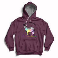 Maroon zebra graphic pullover hoodie with drawstring hood and front kangaroo pocket