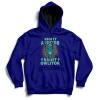 Night Audito Night Owlitor Hoodie - Wonder Print Shop
