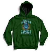 Night Audito Night Owlitor Hoodie - Wonder Print Shop