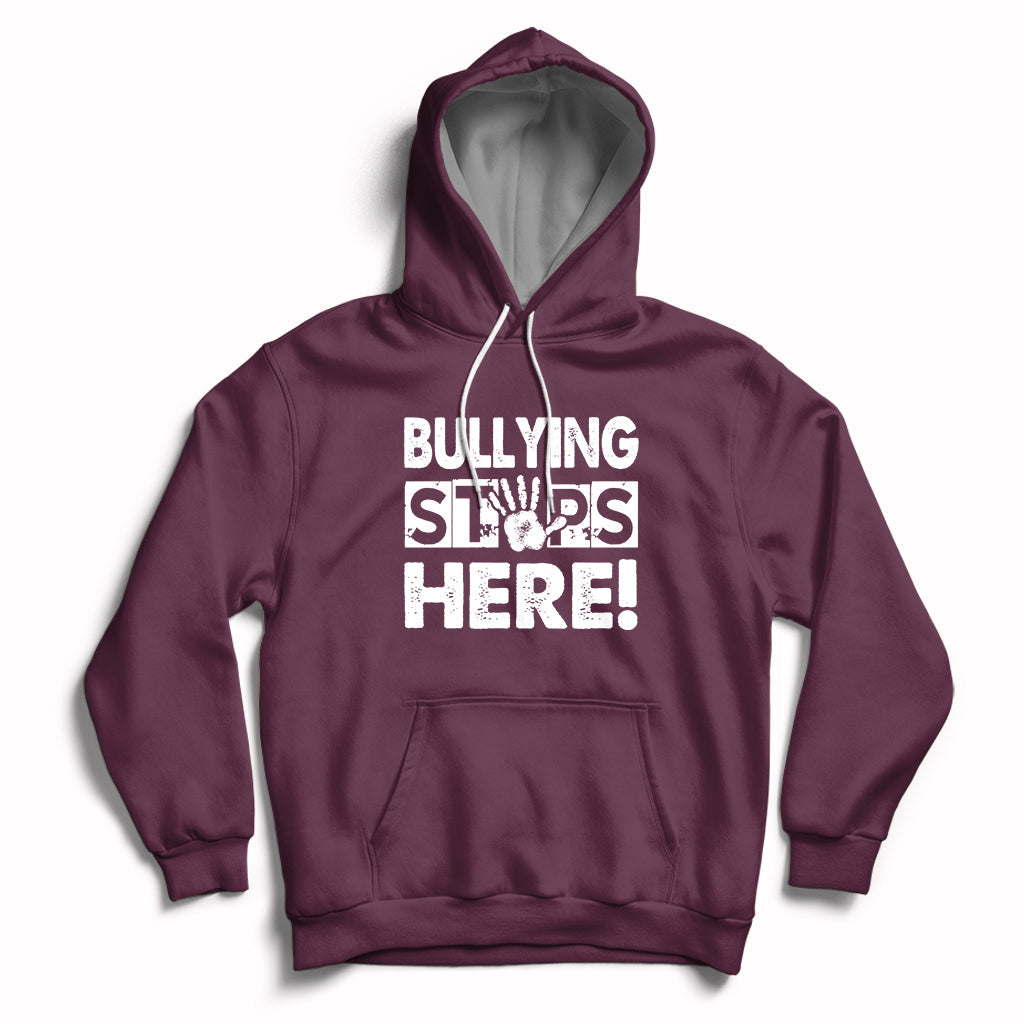 Bullying Stops Here Anti Bullying Pink Day Stand Up To Bullies Hoodie - Wonder Print Shop