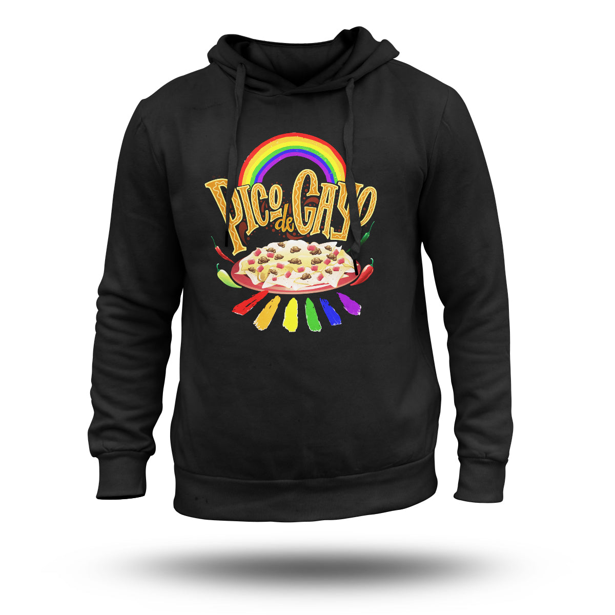 Pico De Gayo Pride LGBTQ Rainbow Mexican Food, LGBT Hoodie - Wonder Print Shop