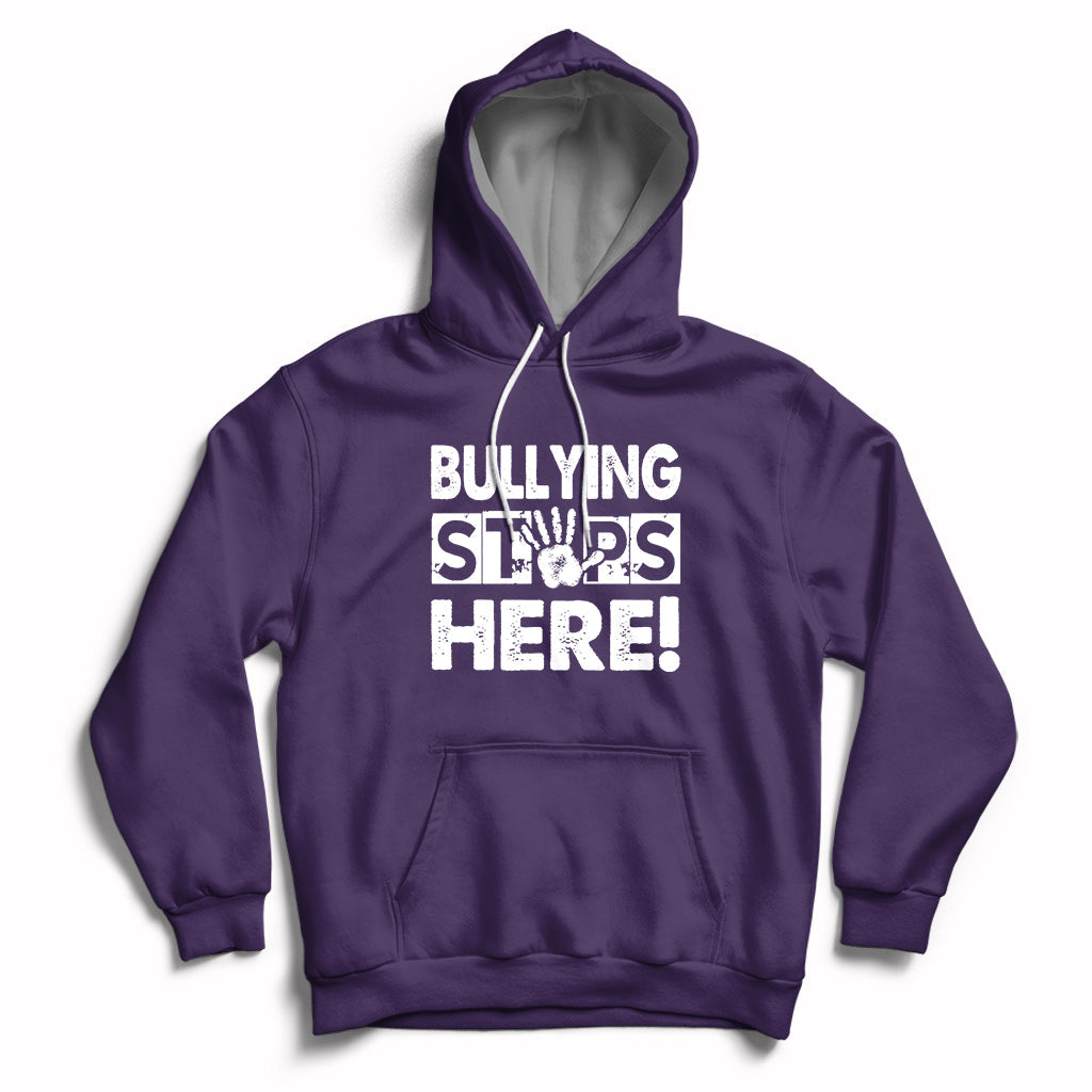 Bullying Stops Here Anti Bullying Pink Day Stand Up To Bullies Hoodie - Wonder Print Shop
