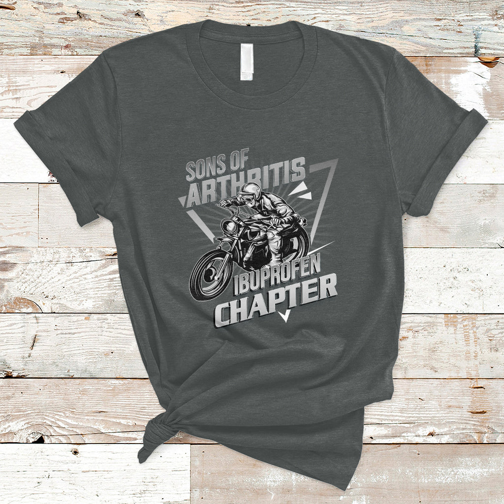 Sons Of Arthritis Ibuprofen Chapter Funny Skeleton Biker T-Shirt - Wonder Print Shop