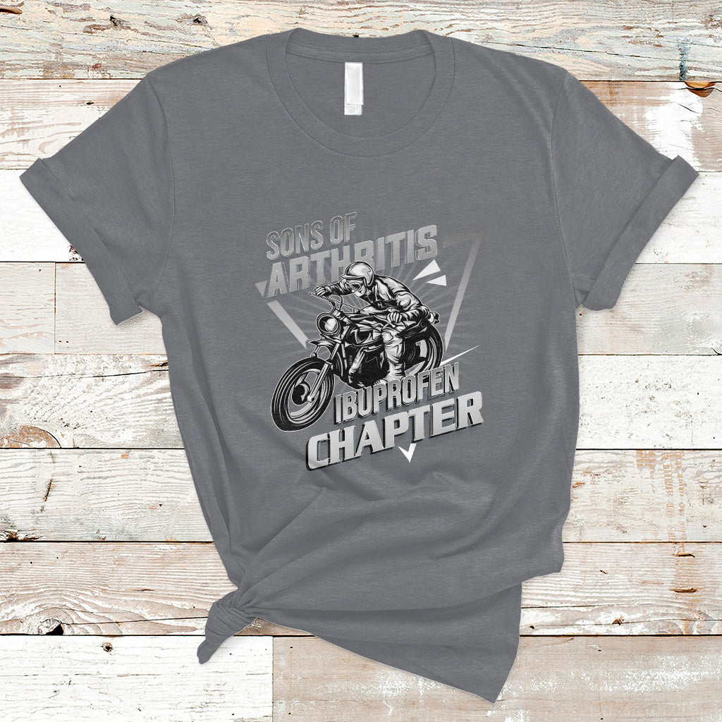 Sons Of Arthritis Ibuprofen Chapter Funny Skeleton Biker T-Shirt - Wonder Print Shop