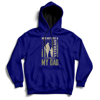 Veterans Day graphic pullover hoodie, dark blue with front pocket and drawstring