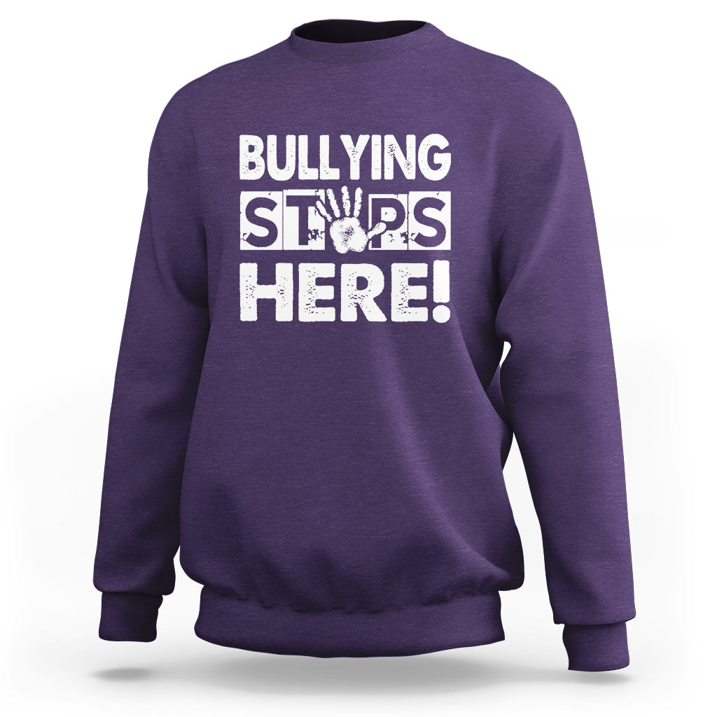 Bullying Stops Here Anti Bullying Pink Day Stand Up To Bullies Sweatshirt - Wonder Print Shop