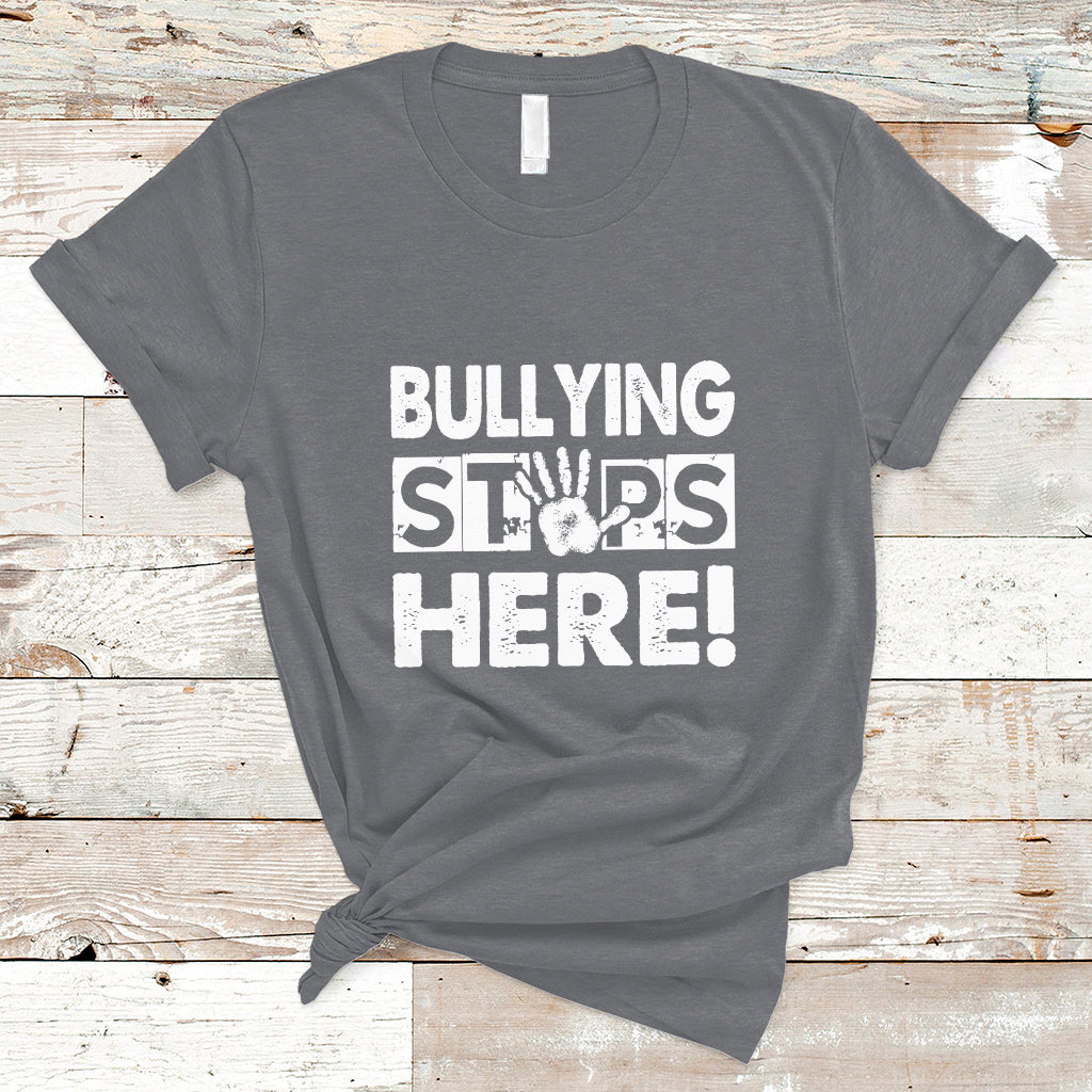Bullying Stops Here Anti Bullying Pink Day Stand Up To Bullies T Shirt - Wonder Print Shop