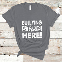 Bullying Stops Here Anti Bullying Pink Day Stand Up To Bullies T Shirt - Wonder Print Shop