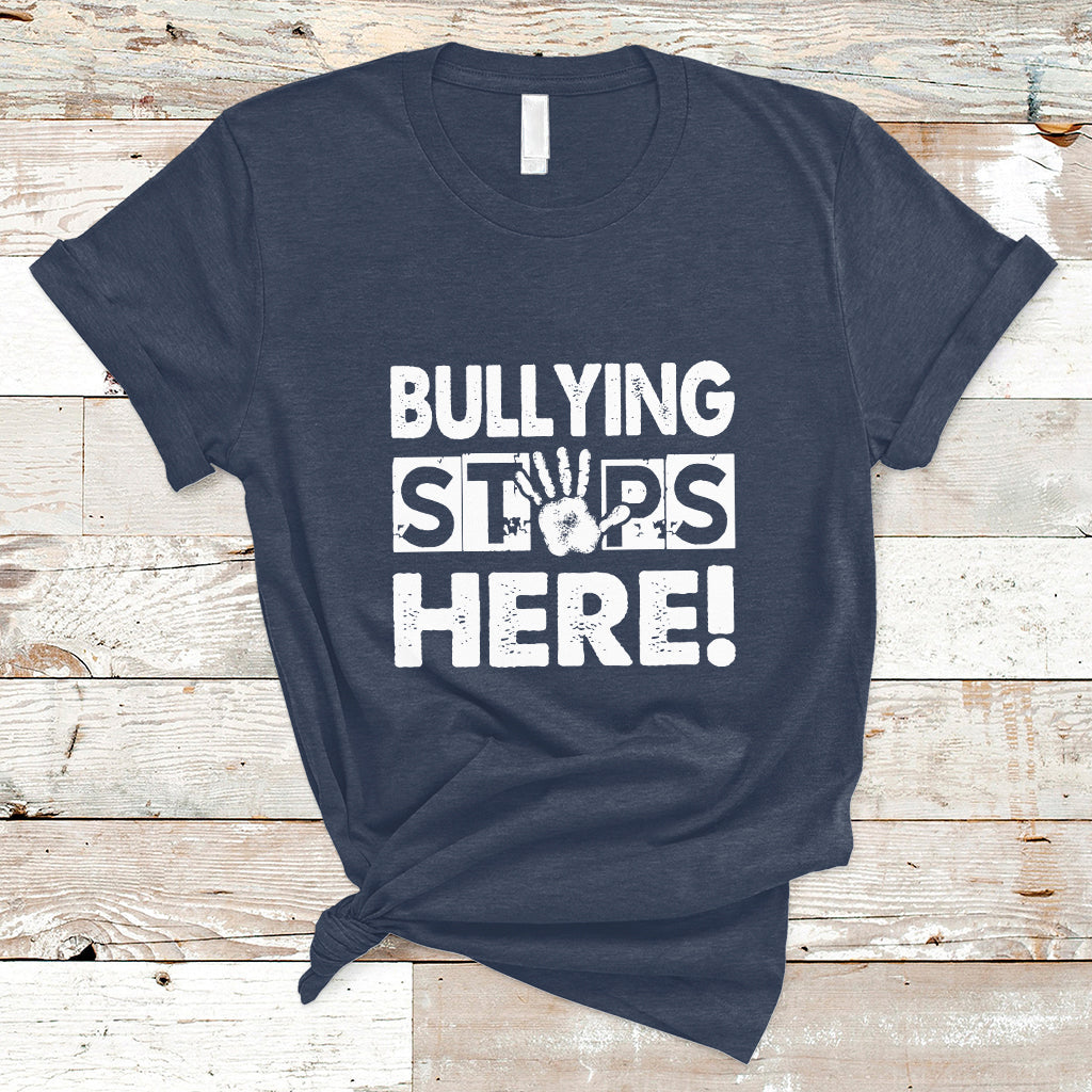 Bullying Stops Here Anti Bullying Pink Day Stand Up To Bullies T Shirt - Wonder Print Shop