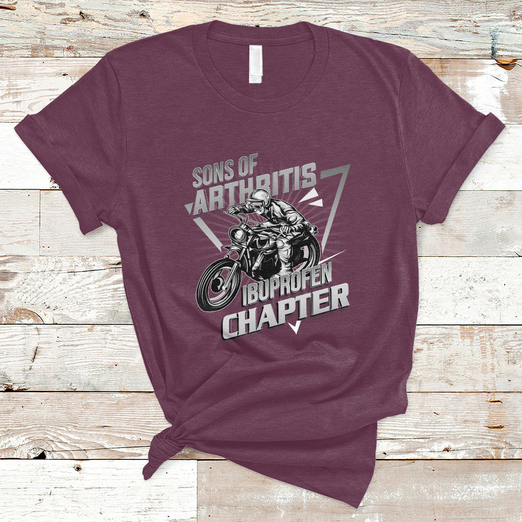 Sons Of Arthritis Ibuprofen Chapter Funny Skeleton Biker T-Shirt - Wonder Print Shop