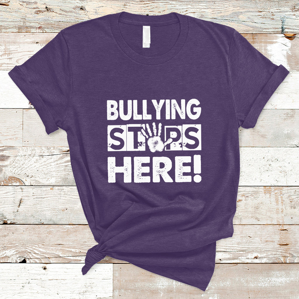 Bullying Stops Here Anti Bullying Pink Day Stand Up To Bullies T Shirt - Wonder Print Shop