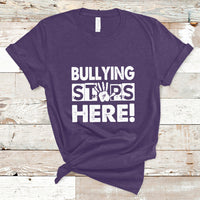 Bullying Stops Here Anti Bullying Pink Day Stand Up To Bullies T Shirt - Wonder Print Shop