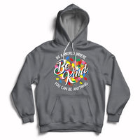 Autism Awareness Be Kind Heart Autistic Support Inclusion Hoodie - Wonder Print Shop