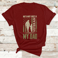 He Is My Veteran Dad American Flag Veterans Day T Shirt - Wonder Print Shop