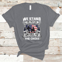 I Stand For The Flag And Kneel For The Cross Christian Faith T-Shirt - Wonder Print Shop