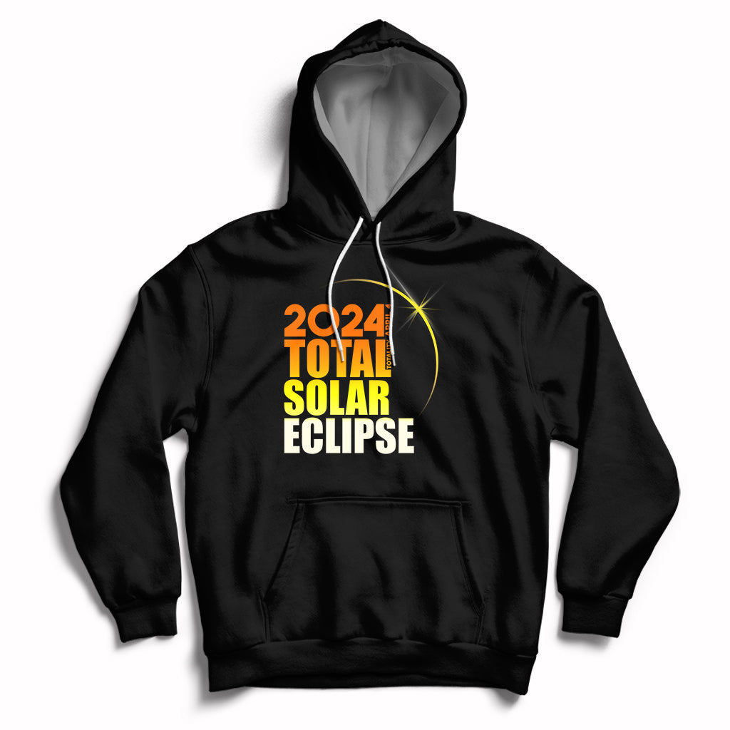 2024 Total Solar Eclipse April 8th 2024 Totality Hoodie - Wonder Print Shop