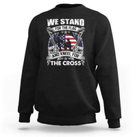 I Stand For The Flag And Kneel For The Cross Christian Faith Sweatshirt - Wonder Print Shop