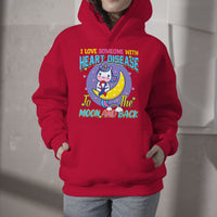 Unicorn I Love Someone With Heart Disease To The Moon & Back Hoodie - Wonder Print Shop