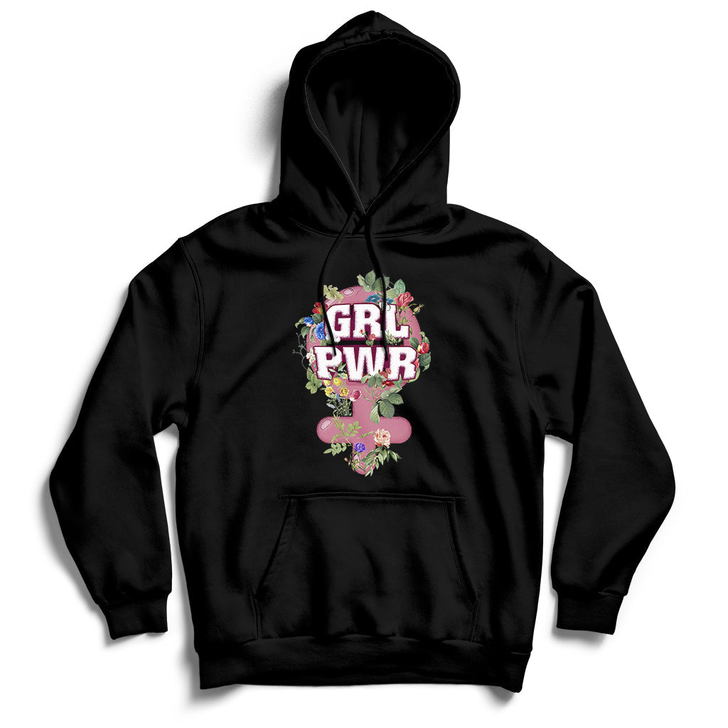 Grl Pwr Girl Power Feminist Women's Day March Hoodie - Wonder Print Shop