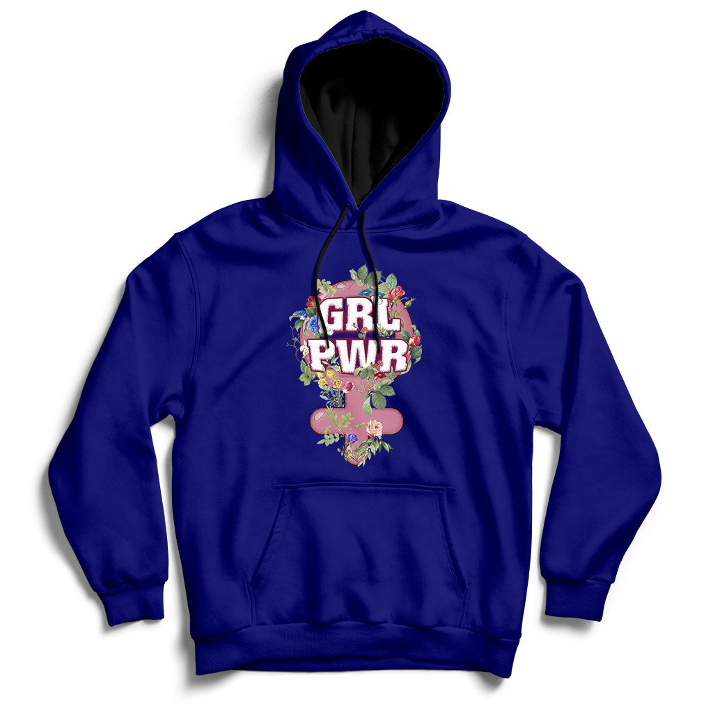 Grl Pwr Girl Power Feminist Women's Day March Hoodie - Wonder Print Shop