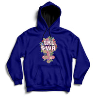 Grl Pwr Girl Power Feminist Women's Day March Hoodie - Wonder Print Shop