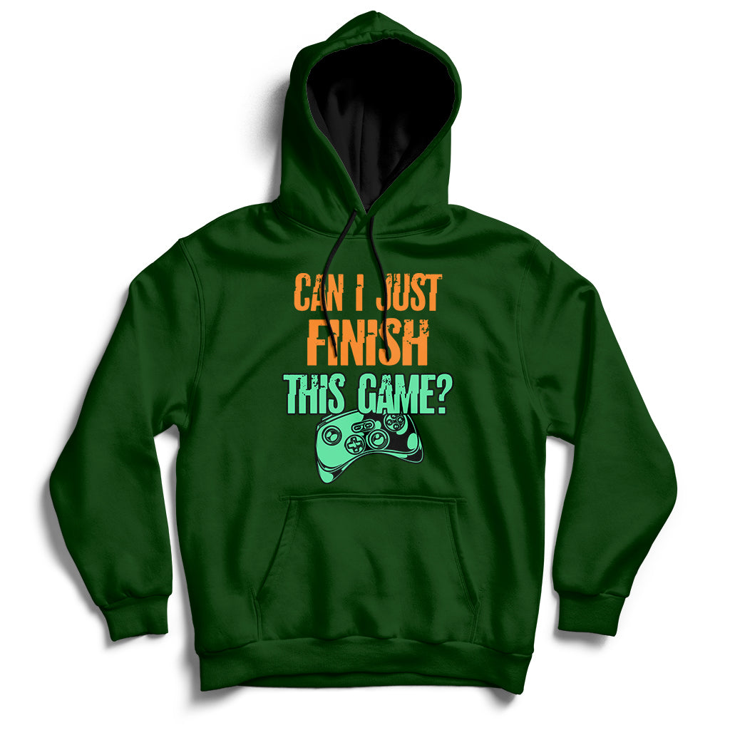 Funny Gamer Can I Just Finish This Game Video Games Player Hoodie - Wonder Print Shop