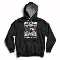 Black Christian faith hoodie with large chest graphic and front kangaroo pocket