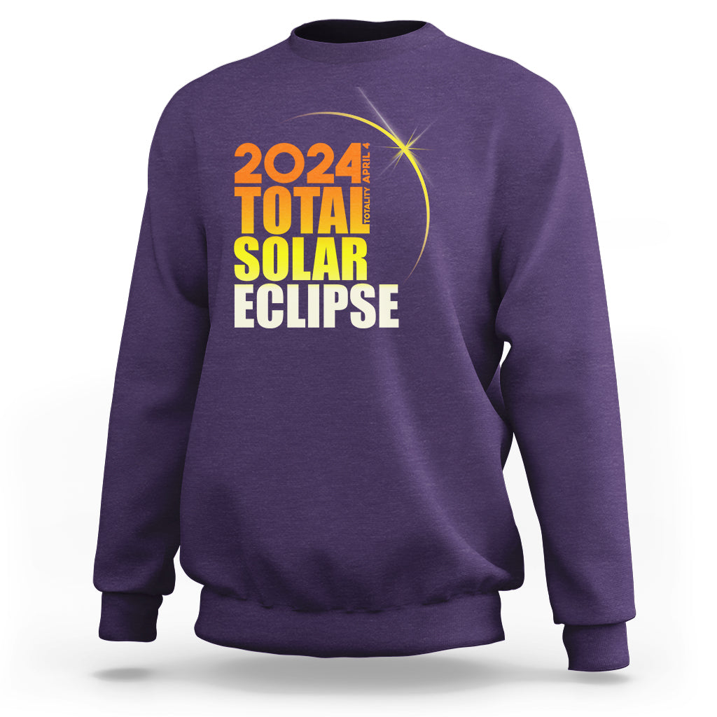 2024 Total Solar Eclipse April 8th 2024 Totality Sweatshirt - Wonder Print Shop