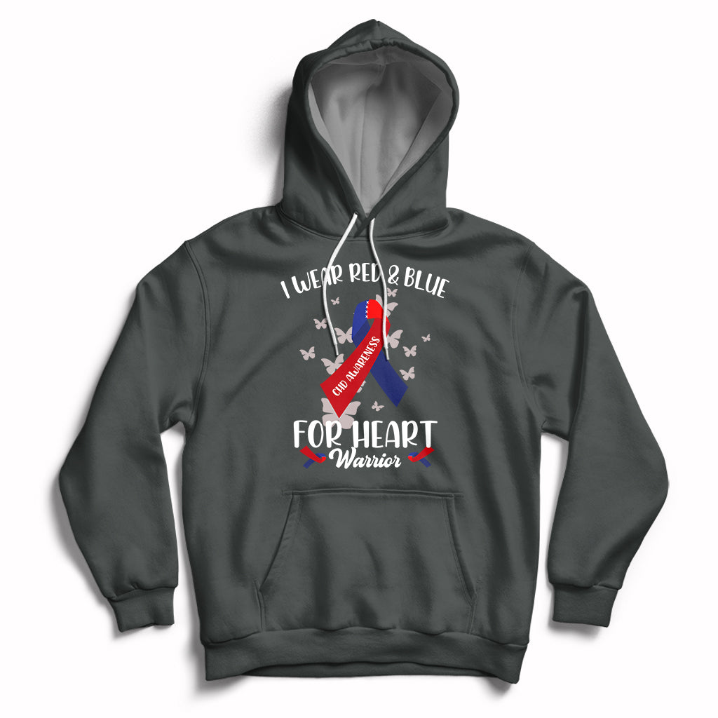 Black pullover hoodie with heart warrior chest graphic, front pocket and drawstring hood