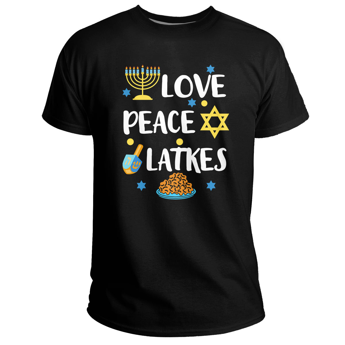 Love Peace Latkes Hanukkah Chanukah Jewish, Hanukkah Holiday T Shirt - Wonder Print Shop