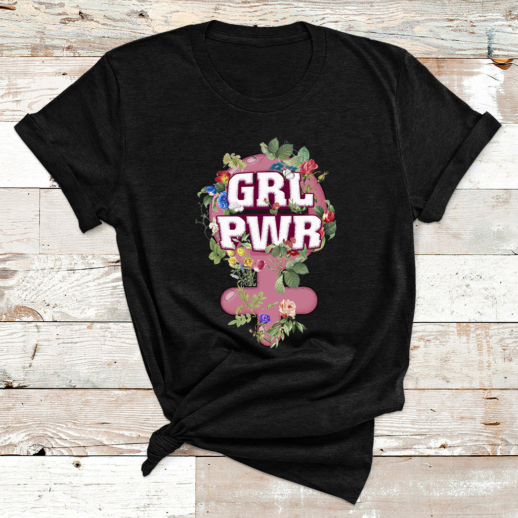 Grl Pwr Girl Power Feminist Women's Day March T Shirt - Wonder Print Shop
