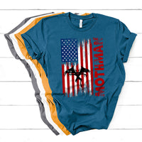 Mothman Cryptid Cryptozoology American Flag T Shirt - Wonder Print Shop
