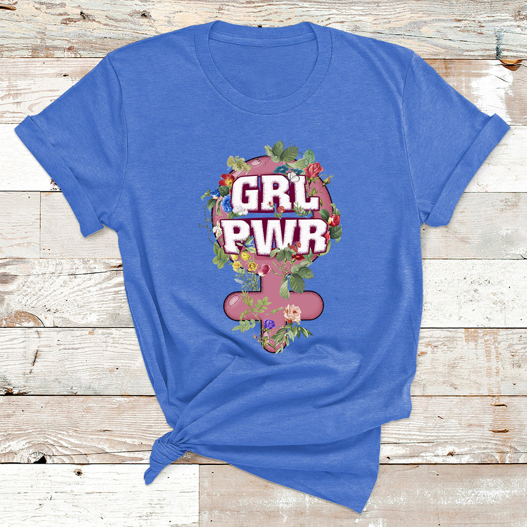 Grl Pwr Girl Power Feminist Women's Day March T Shirt - Wonder Print Shop