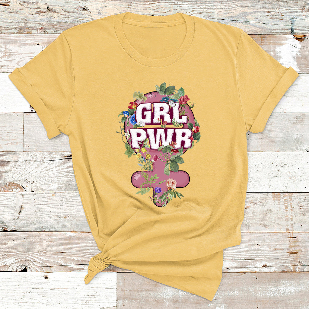 Grl Pwr Girl Power Feminist Women's Day March T Shirt - Wonder Print Shop