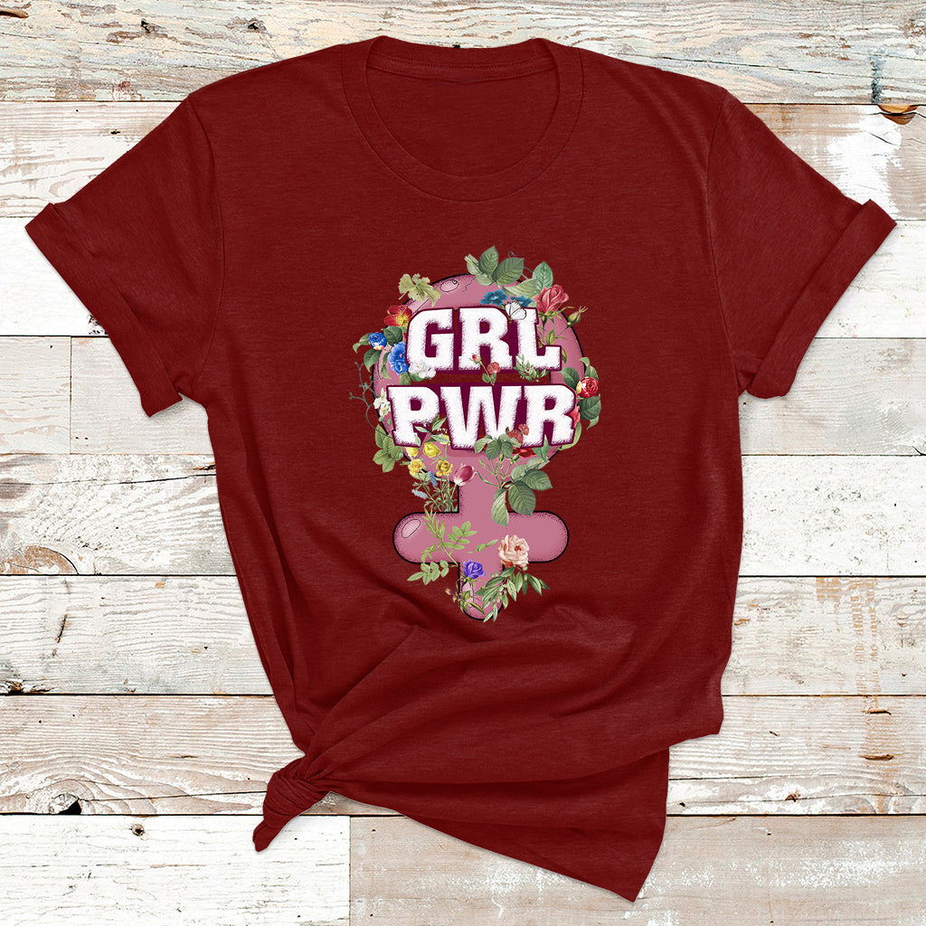 Grl Pwr Girl Power Feminist Women's Day March T Shirt - Wonder Print Shop