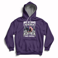 Purple Christian faith hoodie with large chest graphic and front kangaroo pocket