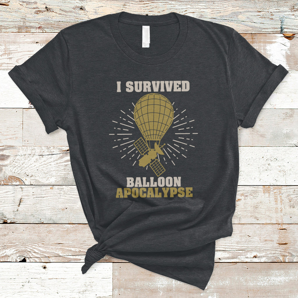 I Survived Balloon Apocalypse Funny Chinese Spy Surveillance T-Shirt - Wonder Print Shop