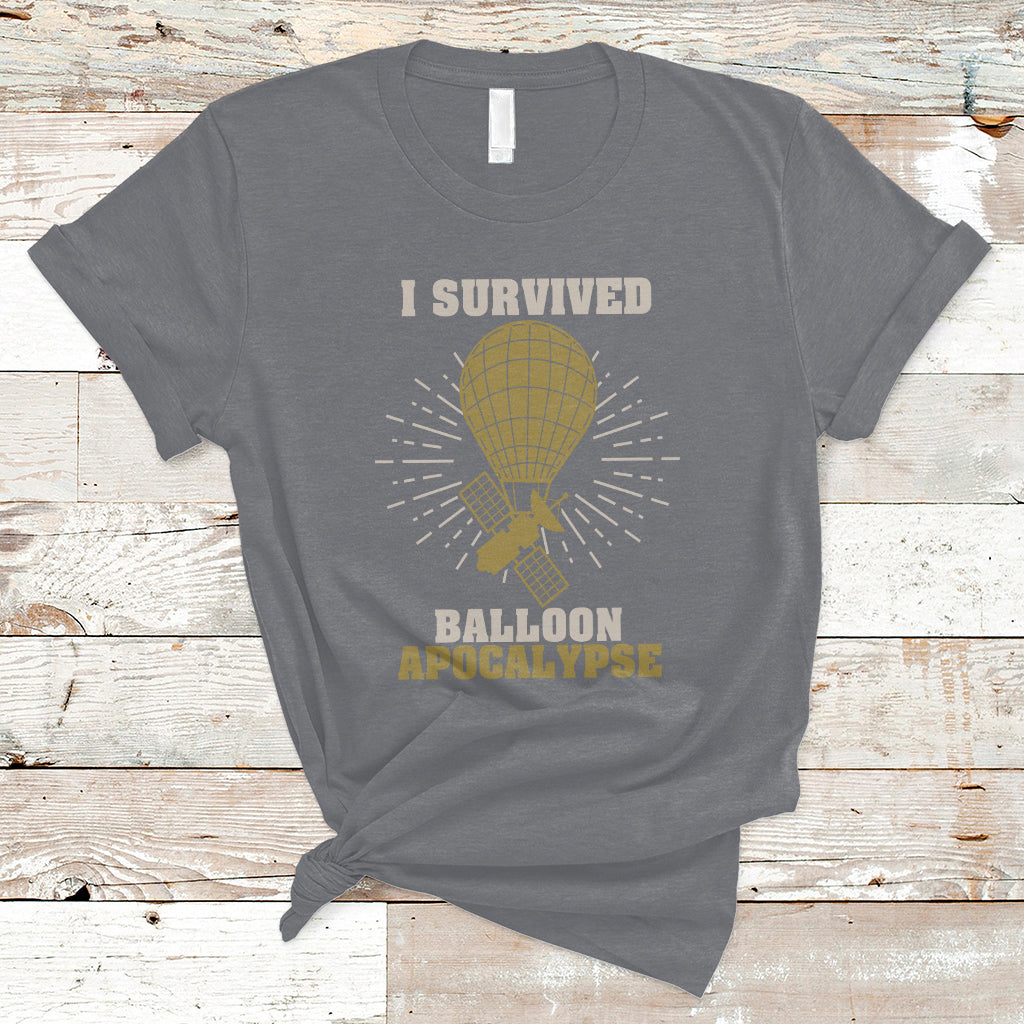 I Survived Balloon Apocalypse Funny Chinese Spy Surveillance T-Shirt - Wonder Print Shop
