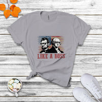 Like A Boss Presidents' Day Washington Abe Lincoln T Shirt - Wonder Print Shop