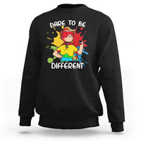 Dare To Be Different Autism Awareness Autistic Boys Support Sweatshirt - Wonder Print Shop