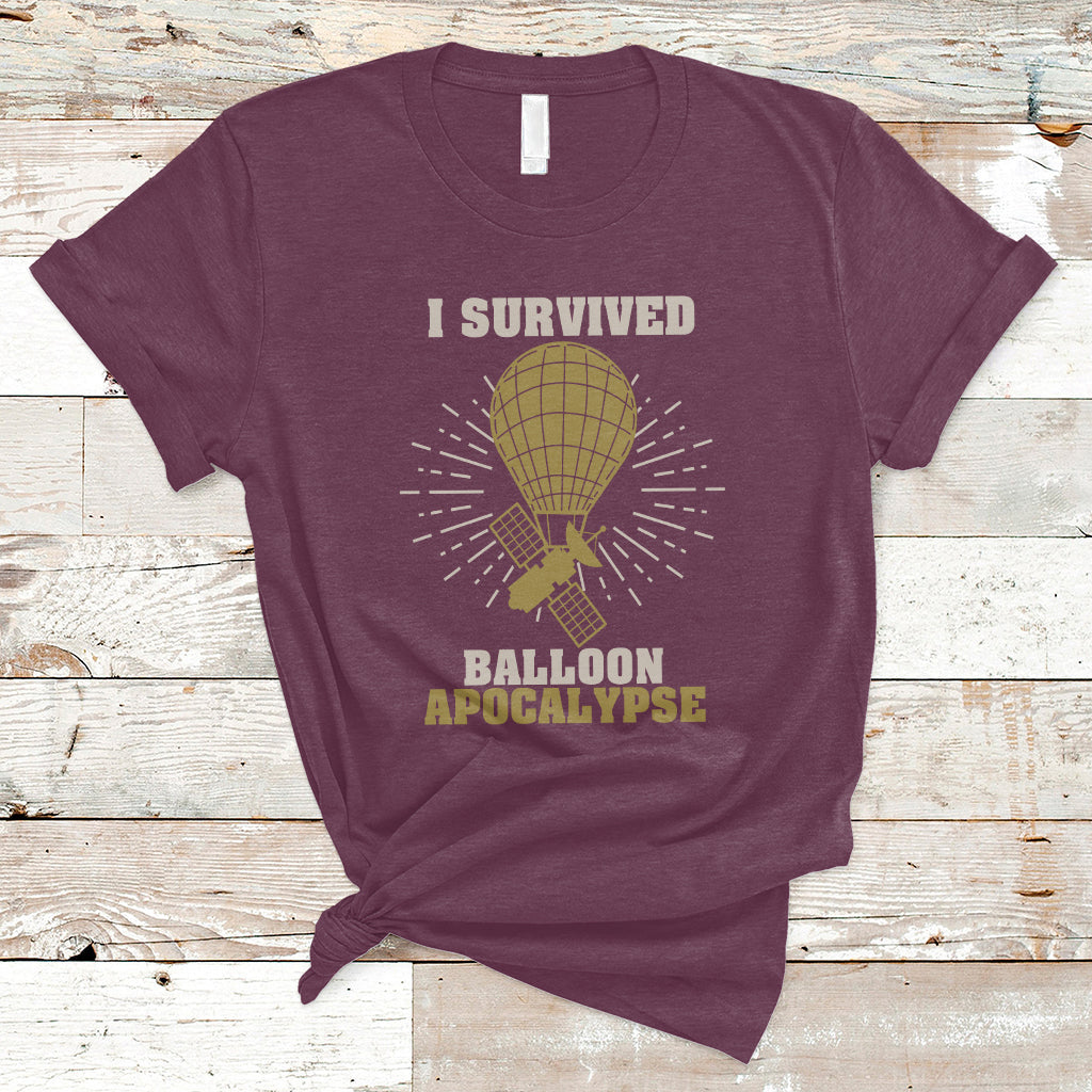 I Survived Balloon Apocalypse Funny Chinese Spy Surveillance T-Shirt - Wonder Print Shop