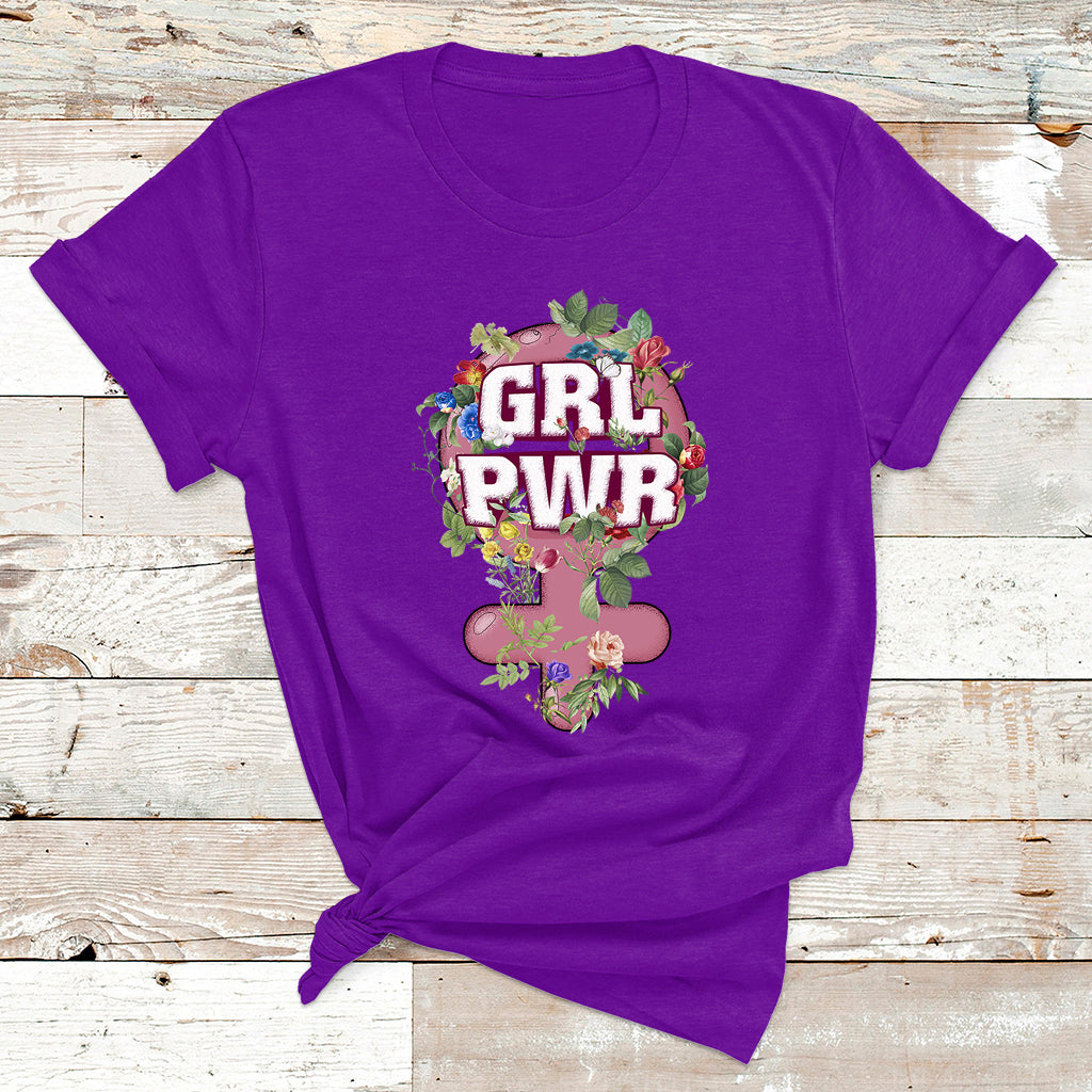 Grl Pwr Girl Power Feminist Women's Day March T Shirt - Wonder Print Shop