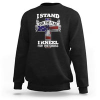 I Stand For The Flag I Kneel For The Cross God Christian Sweatshirt - Wonder Print Shop