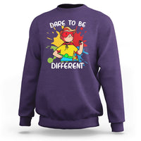 Dare To Be Different Autism Awareness Autistic Boys Support Sweatshirt - Wonder Print Shop