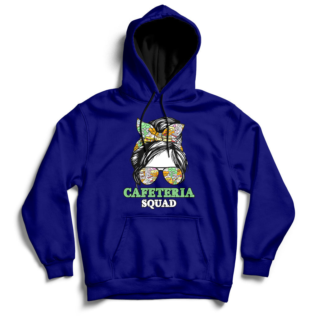 Cafeteria Squad Cafeteria Crew Lunch Lady Messy Bun Hoodie - Wonder Print Shop