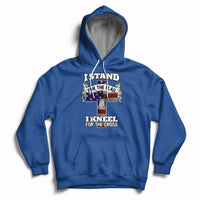 I Stand For The Flag I Kneel For The Cross God Christian Hoodie - Wonder Print Shop