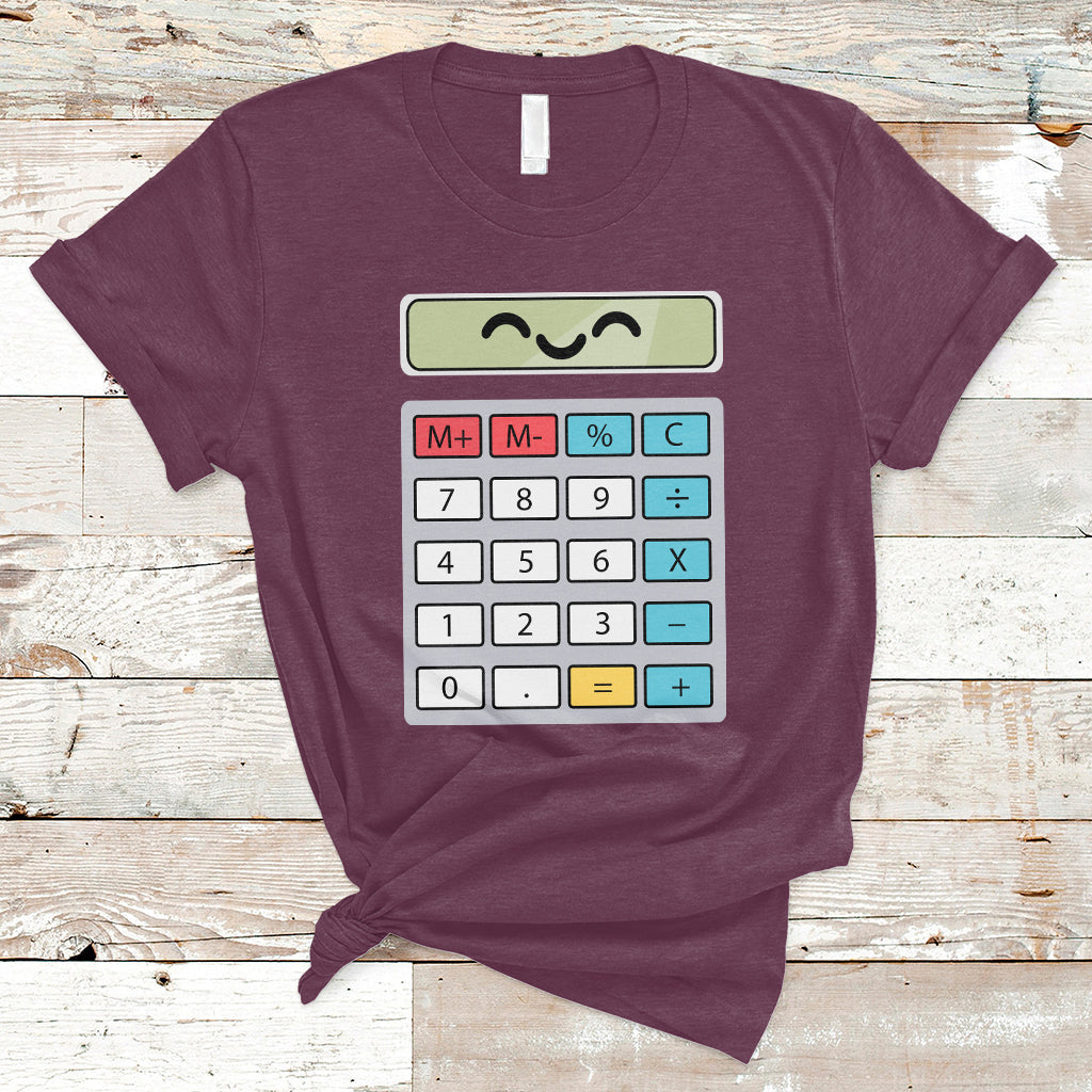 Number Day Math Day Calculator Costume I Am A Calculator Let's Have Fun With The Numbers T-Shirt - Wonder Print Shop