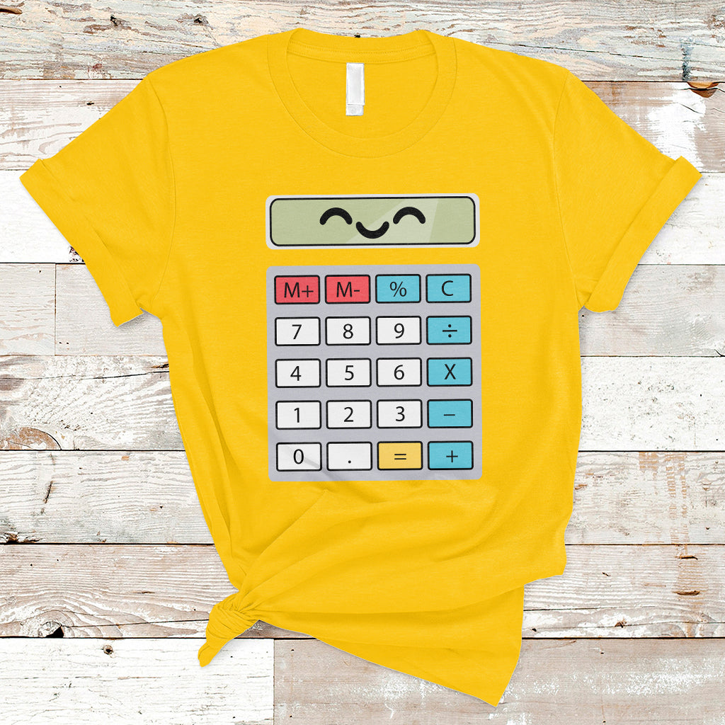 Number Day Math Day Calculator Costume I Am A Calculator Let's Have Fun With The Numbers T-Shirt - Wonder Print Shop